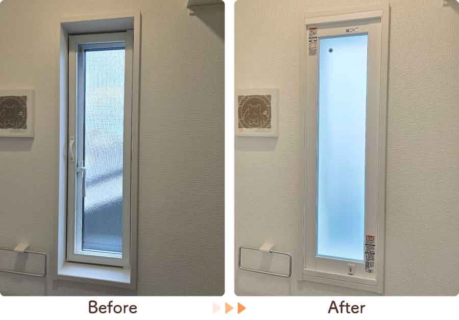 福岡県久留米市K様内窓リフォームトイレビフォーアフター