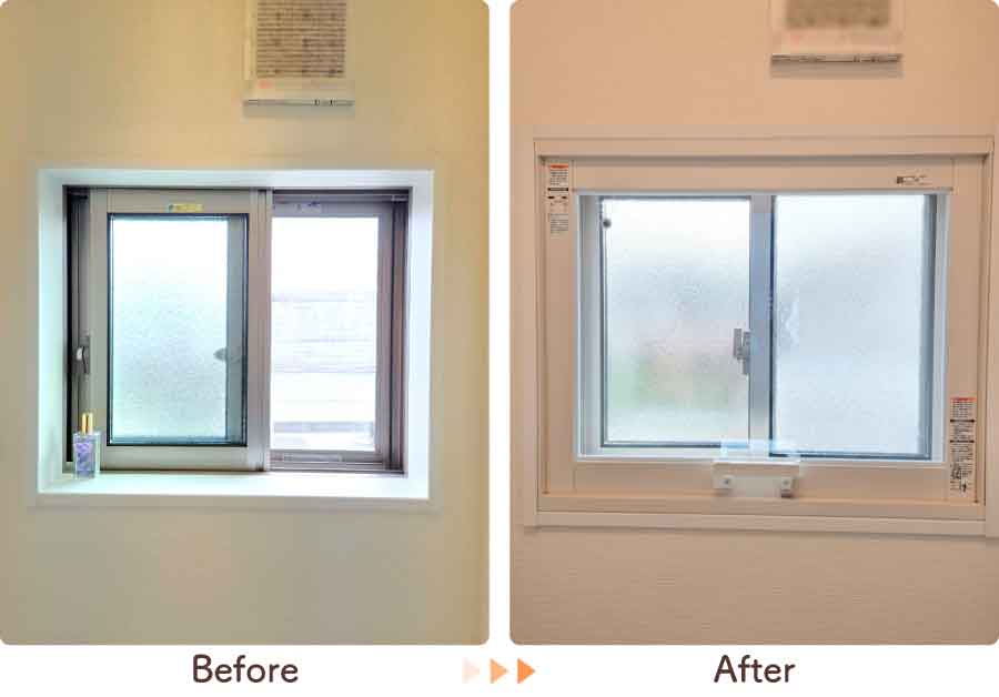 福岡県久留米市T様内窓リフォーム2階トイレビフォーアフター