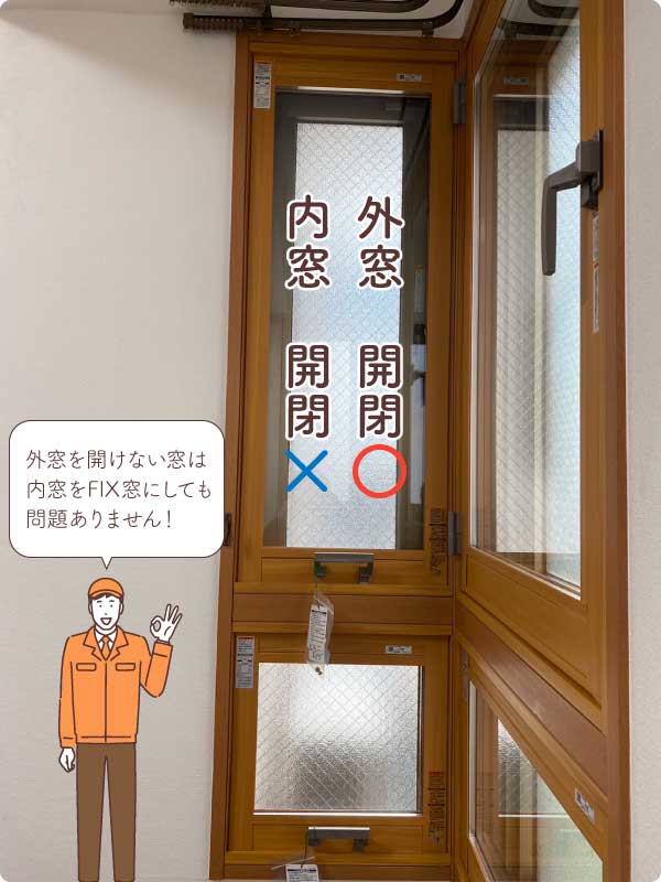 福岡県久留米市O様子ども部屋内窓FIX・片開き