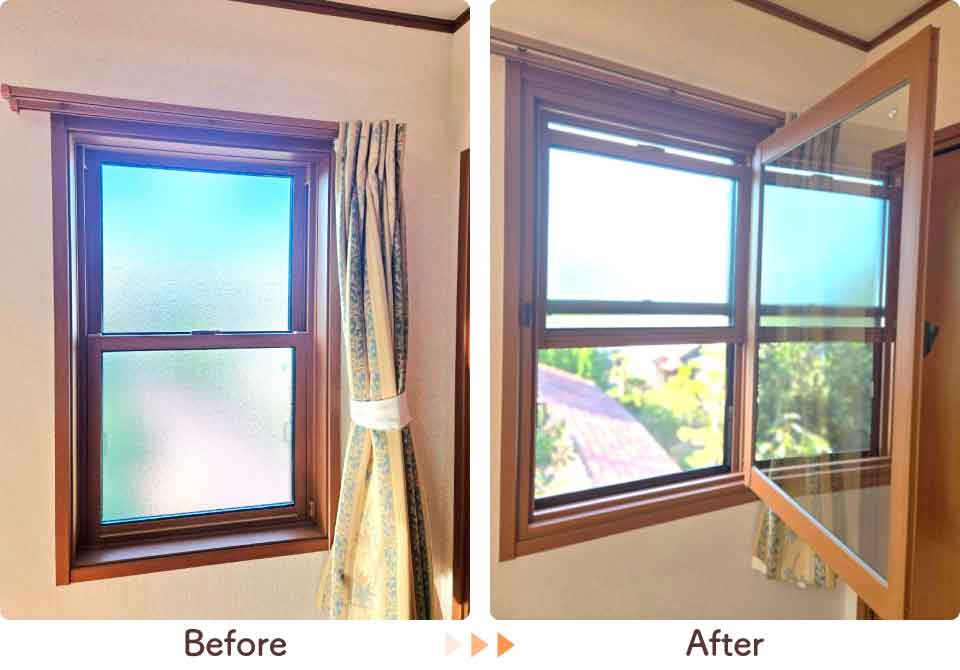 福岡県福岡市南区U様内窓リフォーム3階右ビフォーアフター