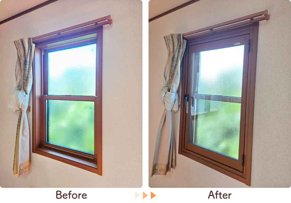 福岡県福岡市南区U様内窓リフォーム3階左ビフォーアフター