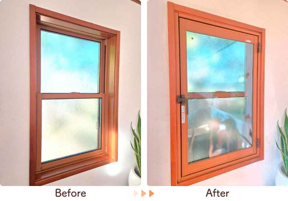 福岡県福岡市南区U様内窓リフォームダイニングビフォーアフター