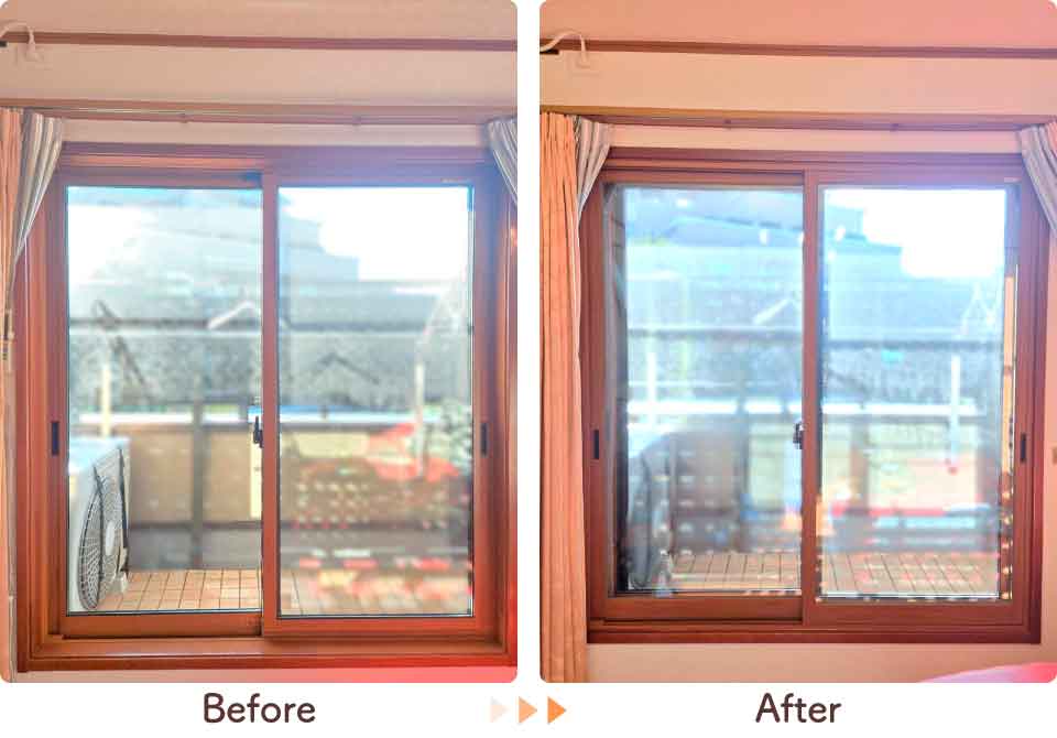 福岡県福岡市南区U様内窓リフォームリビングビフォーアフター