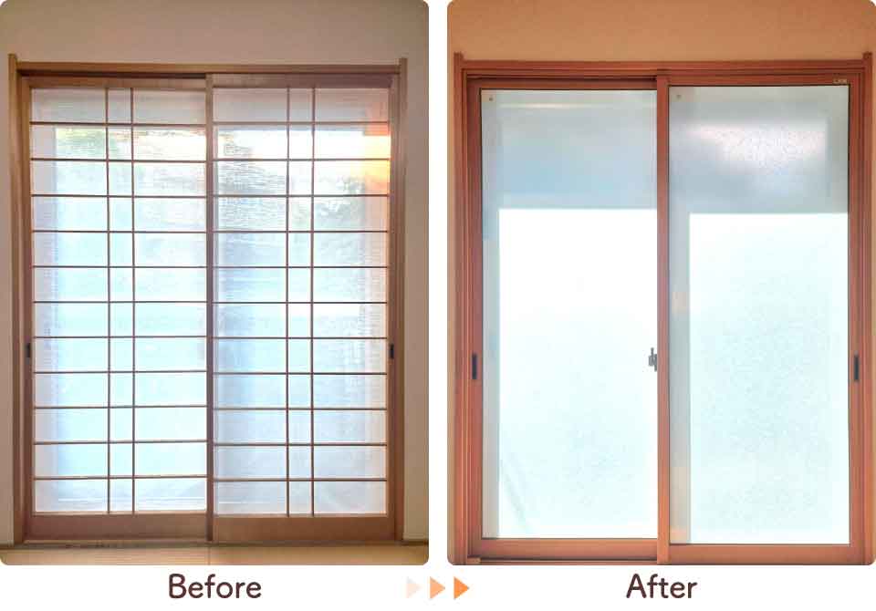 福岡県福岡市南区U様内窓リフォーム和室ビフォーアフター