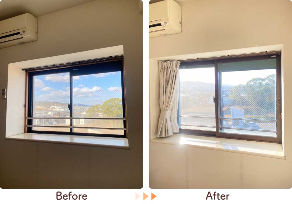 福岡県筑紫野市H様出窓内窓リフォームビフォーアフター