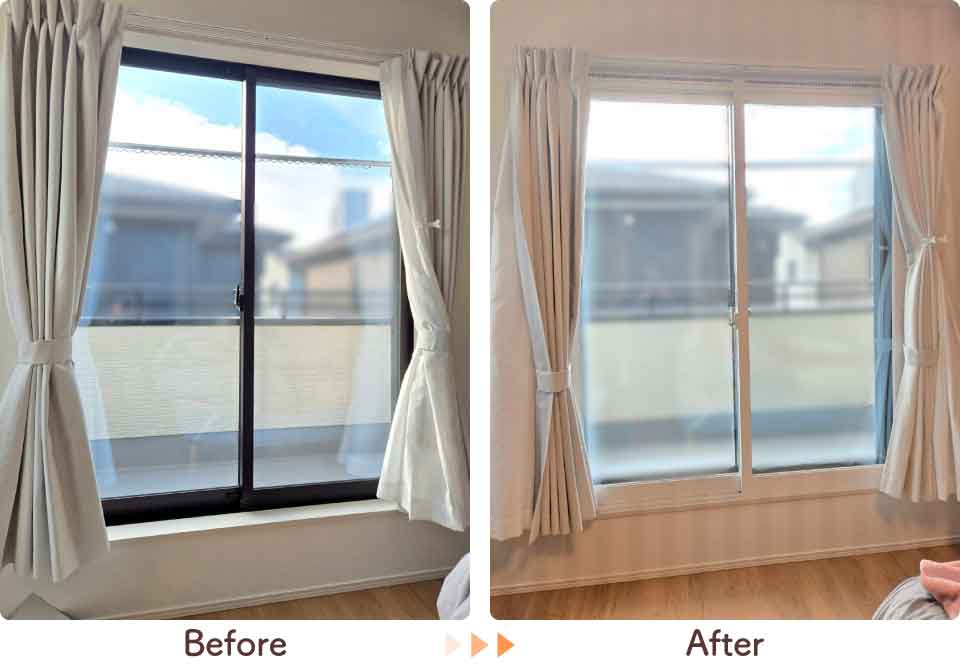 福岡県久留米市Y様内窓リフォーム2階掃き出し窓ビフォーアフター-(2)