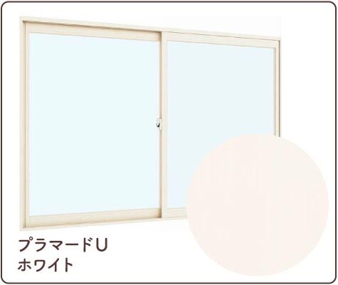 インプラスとプラマードＵサッシホワイト色比較