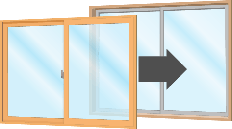 内窓リフォームイメージイラスト