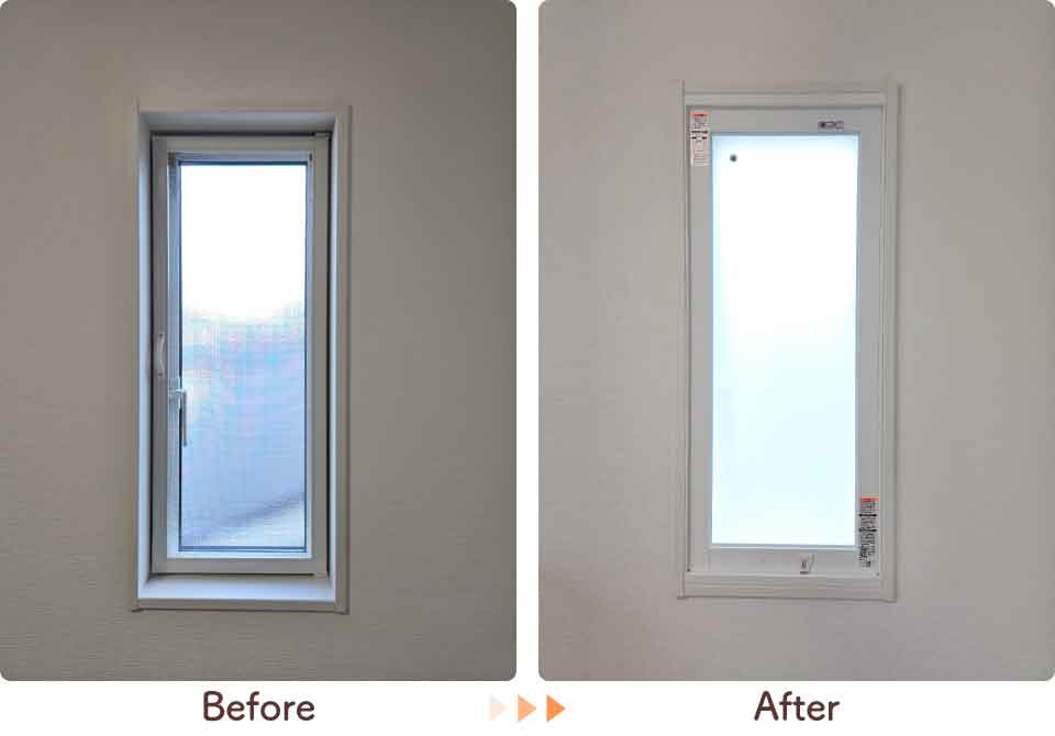 福岡県久留米市K様内窓リフォーム2階洋室開き窓ビフォーアフター