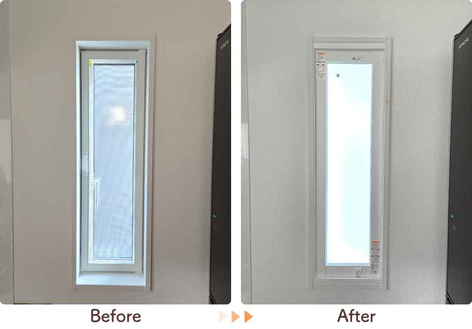 福岡県久留米市K様内窓リフォームキッチンビフォーアフター