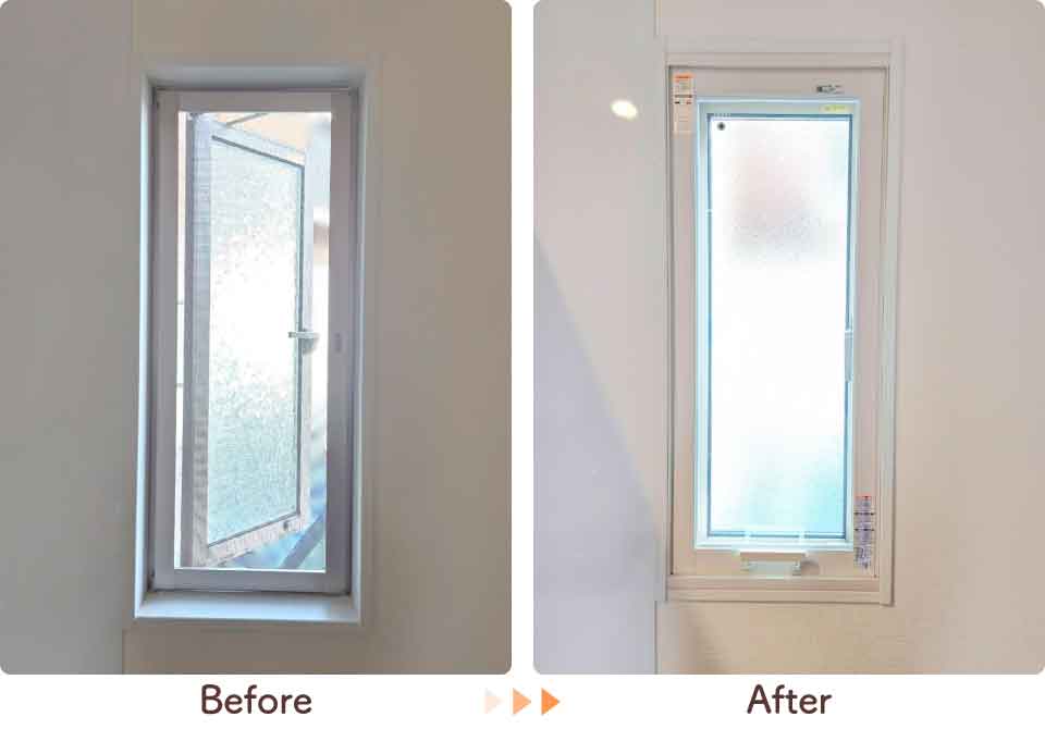 福岡県久留米市T様キッチンFIX窓内窓リフォームビフォーアフター