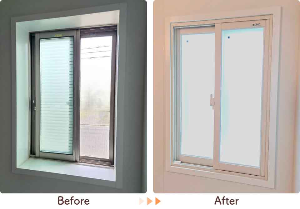 福岡県久留米市T様浴室内窓リフォームビフォーアフター