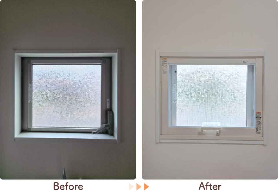 福岡県久留米市T様脱衣所内窓リフォームビフォーアフター