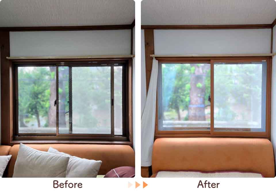 福岡県久留米市Y様内窓リフォームダイニングビフォーアフター
