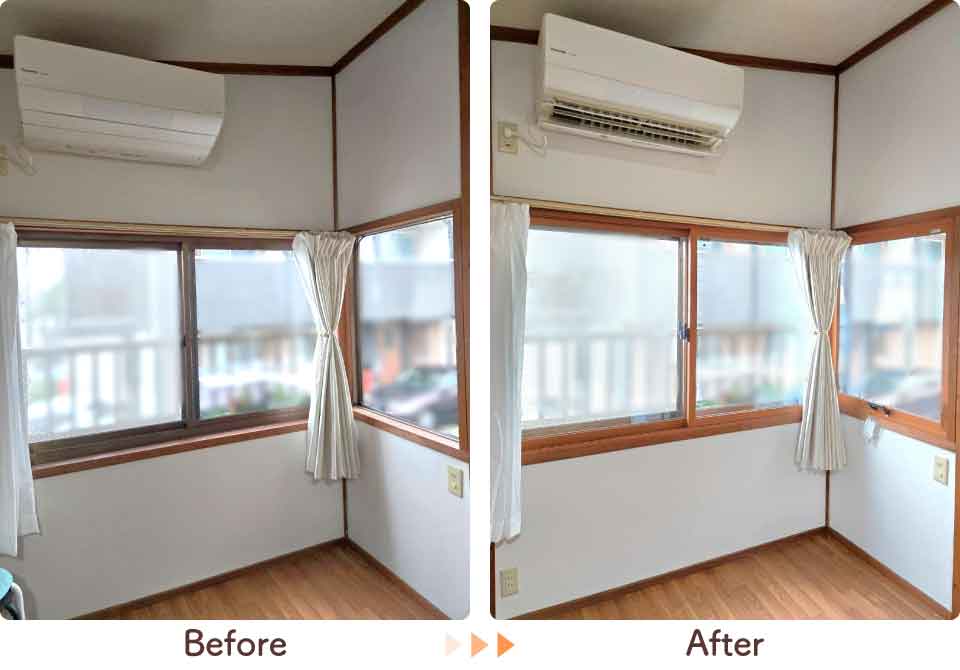 福岡県久留米市Y様内窓リフォームリビングビフォーアフター