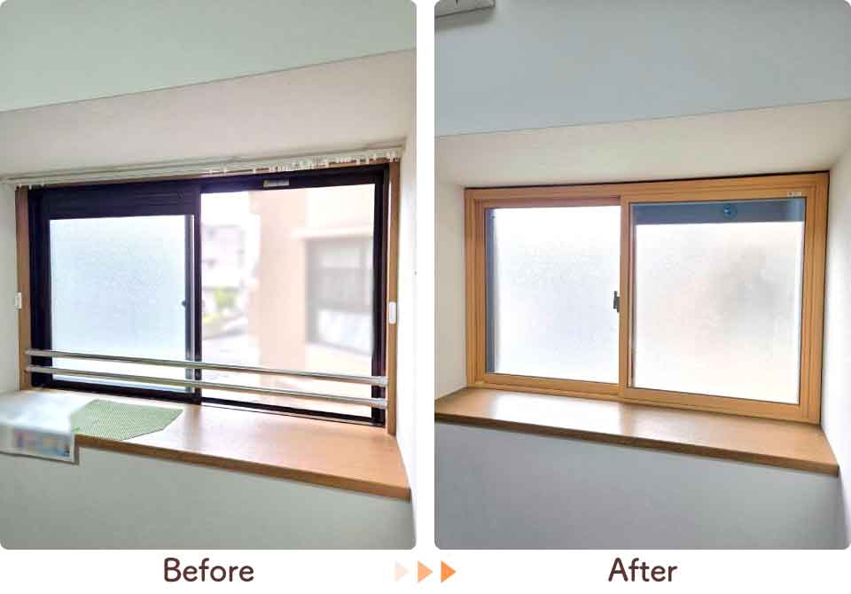 福岡県春日市Y様内窓リフォームリピート出窓ビフォーアフター