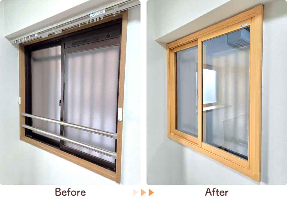 福岡県春日市Y様内窓リフォームリピート腰高窓ビフォーアフター