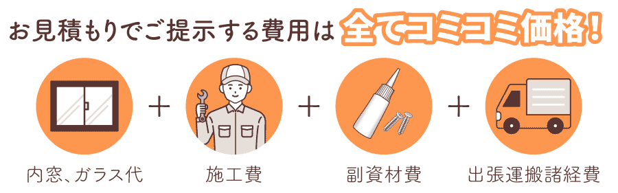 お見積もりご提示費用は全てコミコミ価格