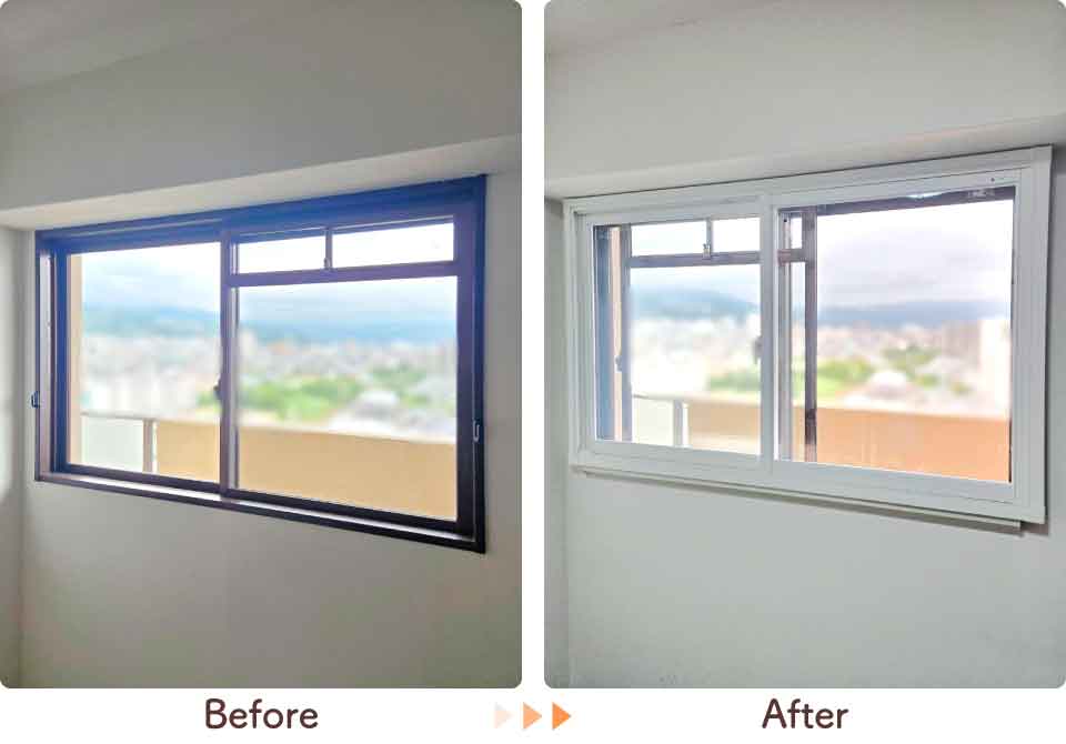 大分県別府市K様内窓リフォーム腰高窓ビフォーアフター