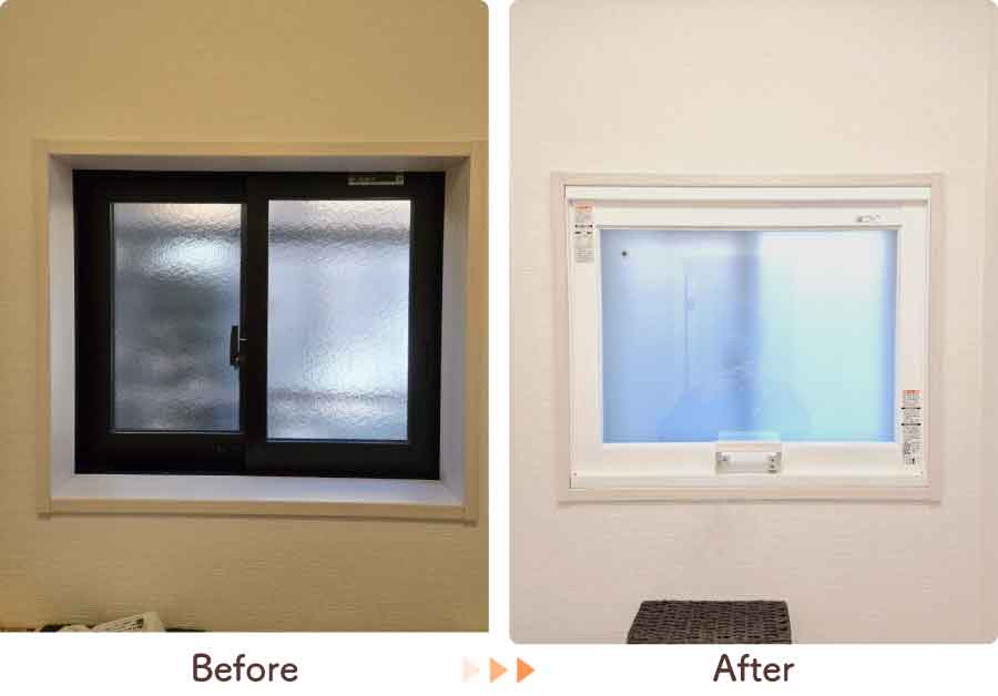 福岡県久留米市Y様内窓リフォームトイレビフォーアフター