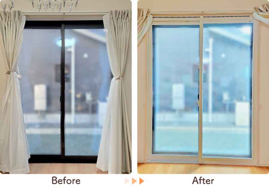 福岡県久留米市Y様内窓リフォームリビングビフォーアフター