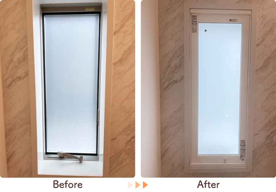 福岡県久留米市Y様内窓リフォーム浴室ビフォーアフター