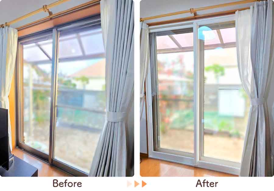 福岡県福岡市博多区T様内窓リフォームリビングビフォーアフター