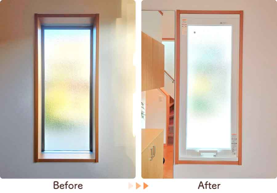 福岡県福岡市博多区T様内窓リフォーム玄関ビフォーアフター