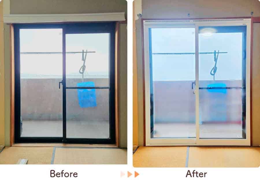 福岡県福岡市東区A様内窓リフォーム和室ビフォーアフター