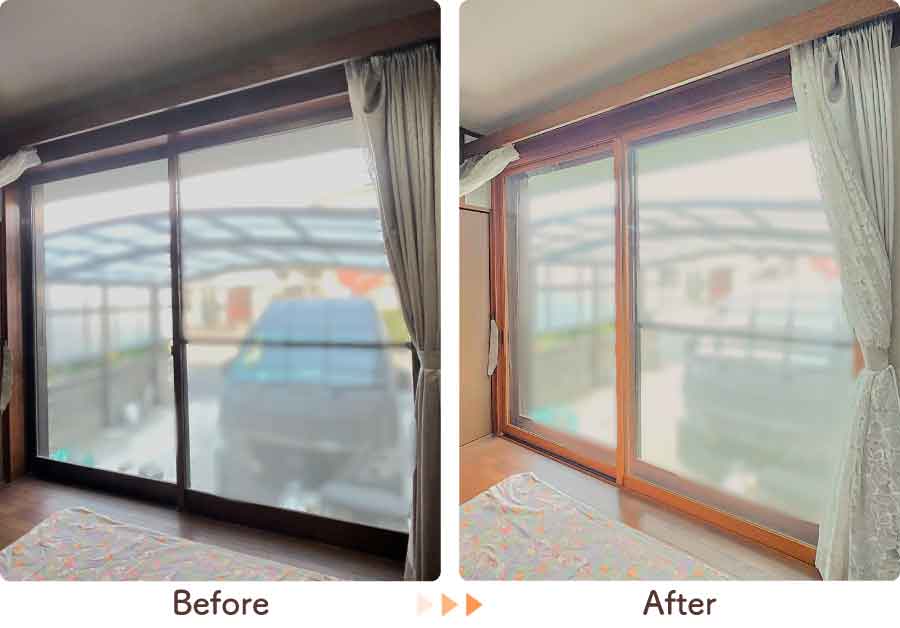 福岡県久留米市I様内窓リフォーム寝室ビフォーアフター-(1)