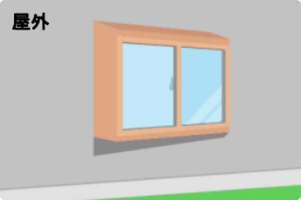 内窓補助金対象角型屋外