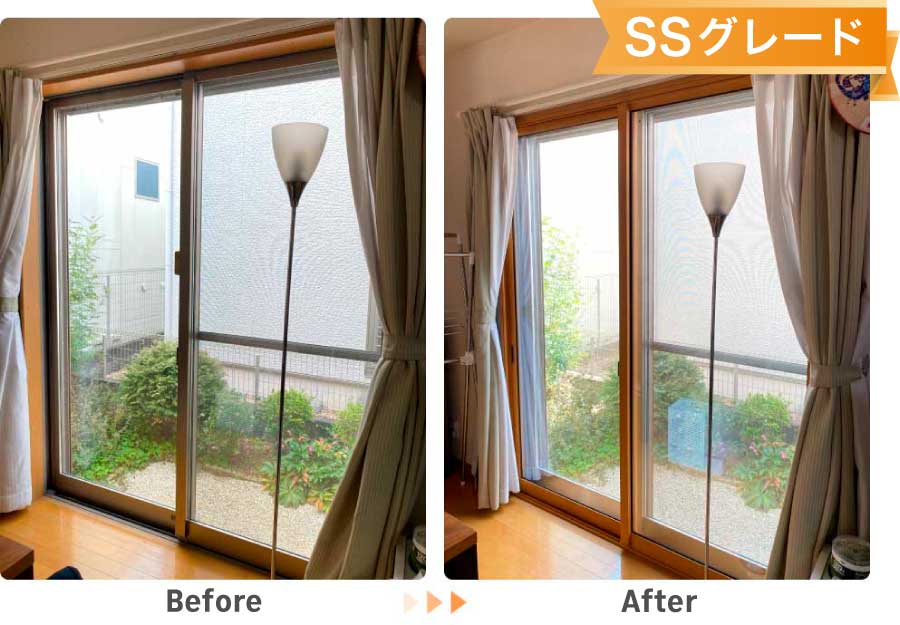 リビング大内窓施工事例ビフォーアフター画像（福岡県久留米市Y様）